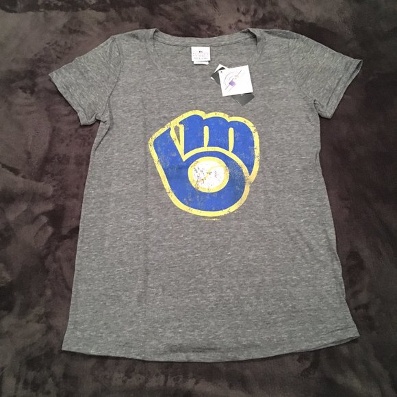 MLB Milwaukee Brewers Women’s T-Shirt Small - 5th & Ocean - Picture 1 of 4